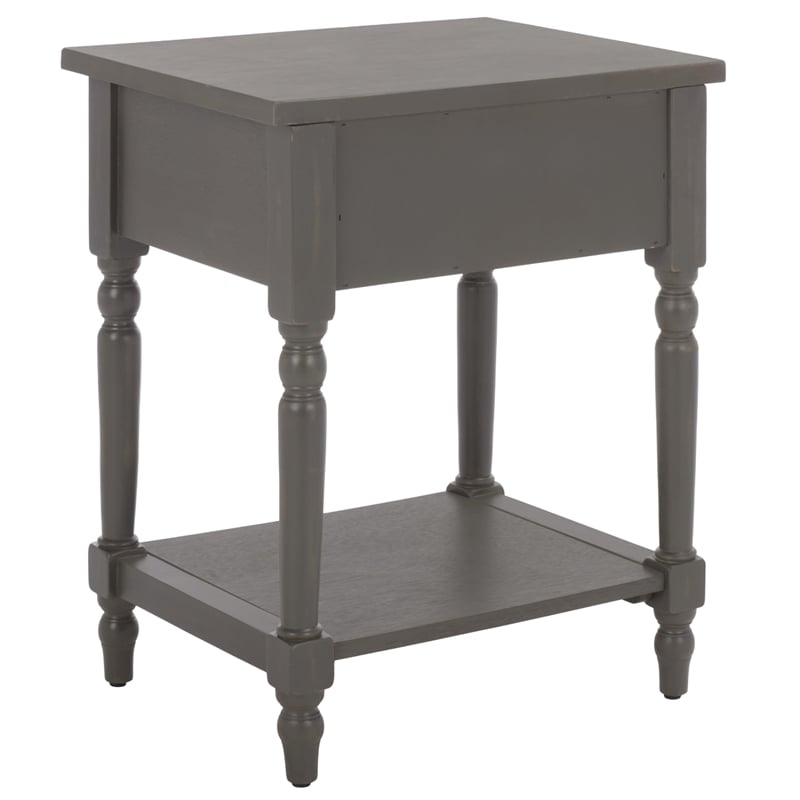 Safavieh Tami Elm Wood End Table in Ash Grey