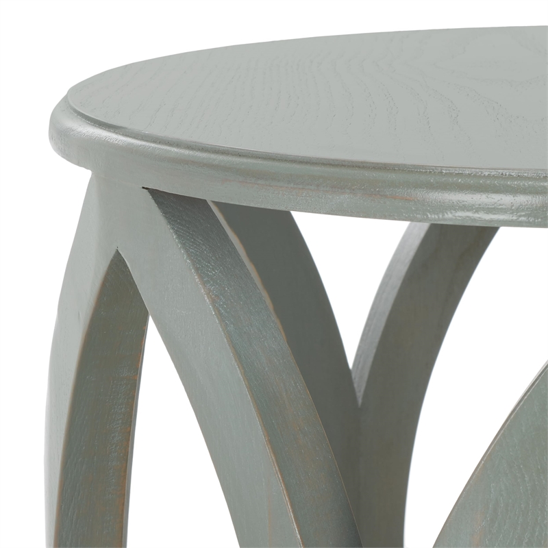 Safavieh Janika Poplar Wood Accent Table in Off White