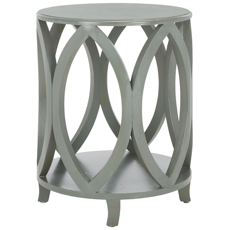 Safavieh Janika Poplar Wood Accent Table in Off White