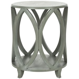 Safavieh Janika Elm Wood Accent Table in Ash Grey
