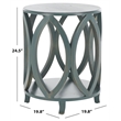 Safavieh Janika Pine Wood Accent Table in Dark Teal