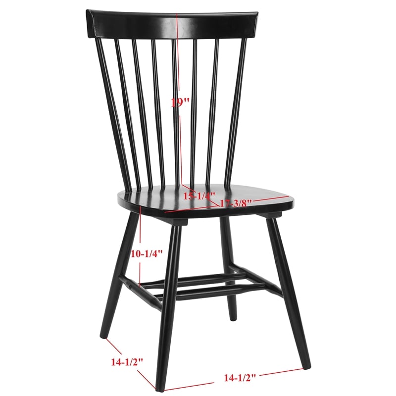 Safavieh Joslyn Oak  Dining Chair in Black (Set Of 2)