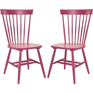 Safavieh Joslyn Oak  Dining Chair in Rasberry (Set Of 2)