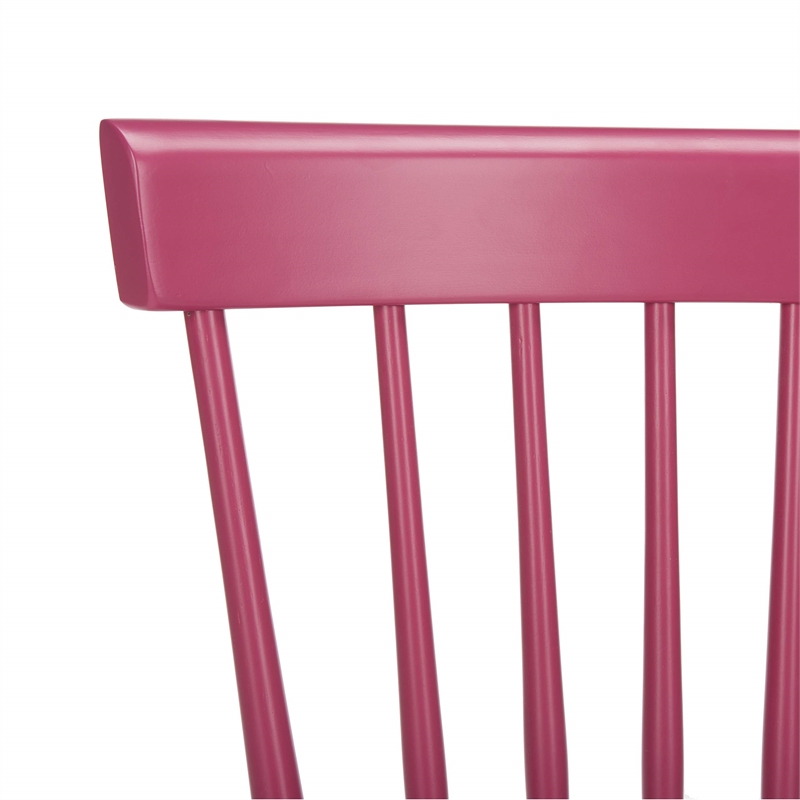 Safavieh Joslyn Oak  Dining Chair in Rasberry (Set Of 2)
