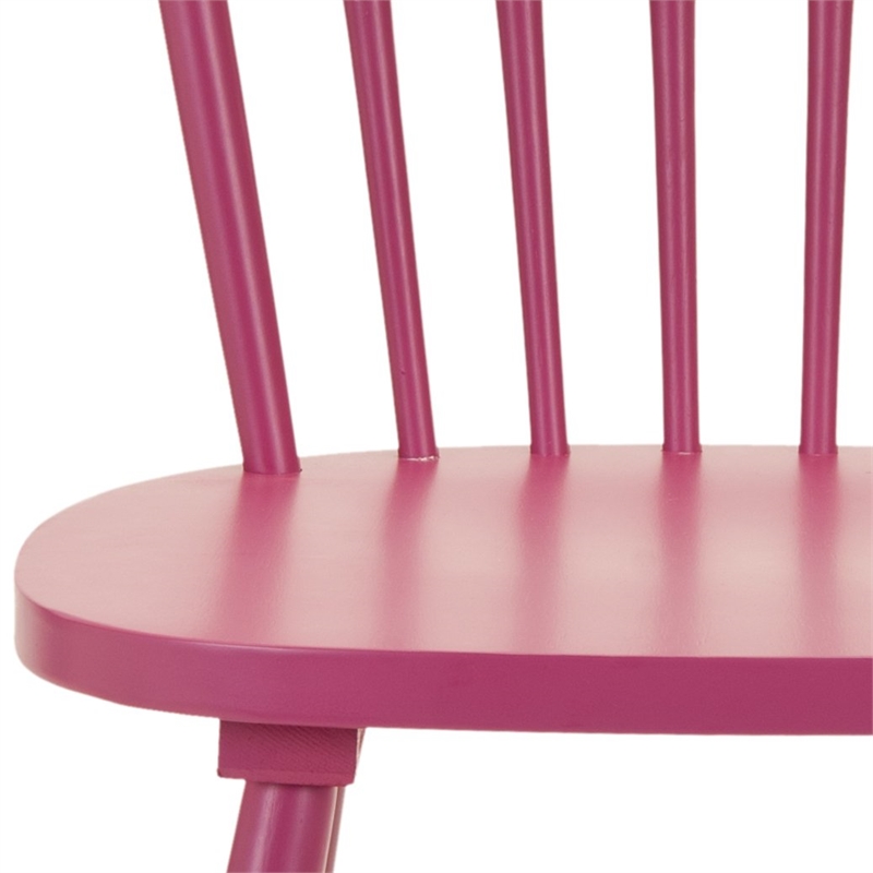 Safavieh Joslyn Oak  Dining Chair in Rasberry (Set Of 2)