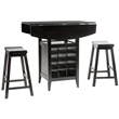 Safavieh Casey 3 Pc Oak Set Drop Leaf Pub Table in Espresso