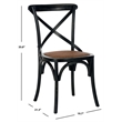 Safavieh Logan X Oak  Dining Chair in Antique White (Set of 2)