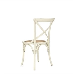 Safavieh Logan X Oak  Dining Chair in Antique White (Set of 2)