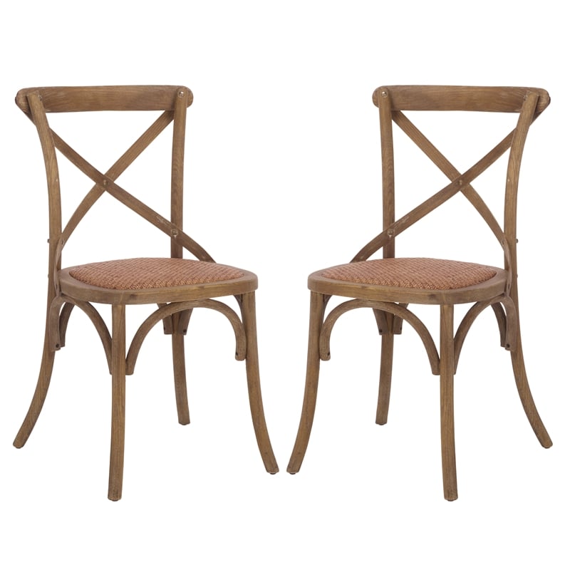 Safavieh Franklin X Back Chair in Gray (Set Of 2)