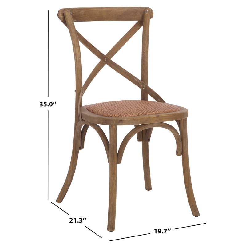 Safavieh Franklin X Back Chair in Gray (Set Of 2)