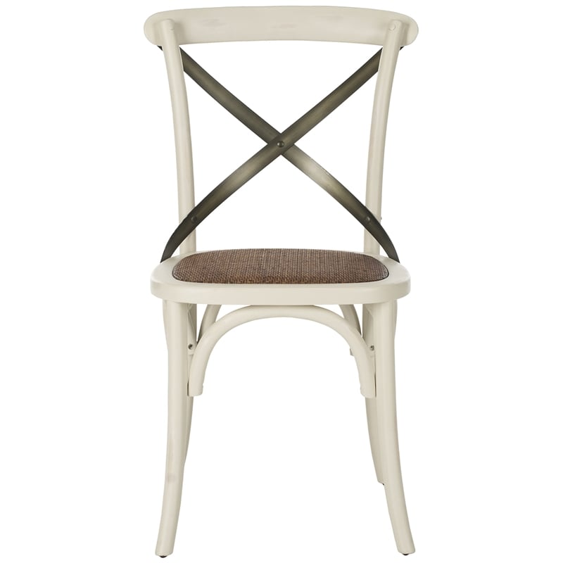 Safavieh Eleanor X Back  Dining Chair in Ivory (Set of 2)