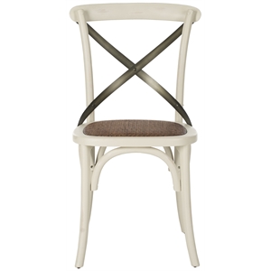 Safavieh Eleanor X Back  Dining Chair in Ivory (Set of 2)