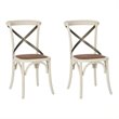 Safavieh Eleanor X Back  Dining Chair in Ivory (Set of 2)