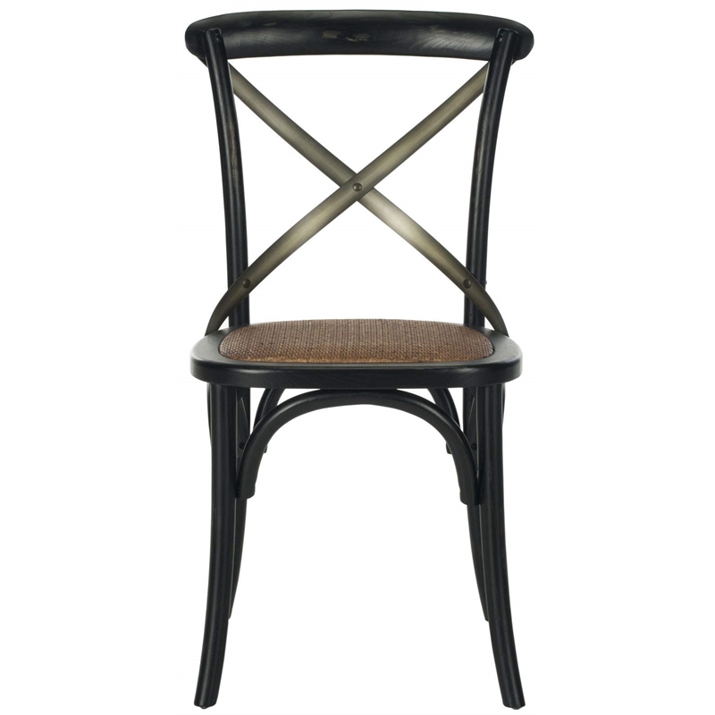 Safavieh Eleanor X Back  Dining Chair in Hickory (Set of 2)