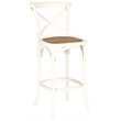 Safavieh Franklin Oak Wood Barstool in Ivory