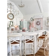 Safavieh Franklin Oak Wood Barstool in Ivory