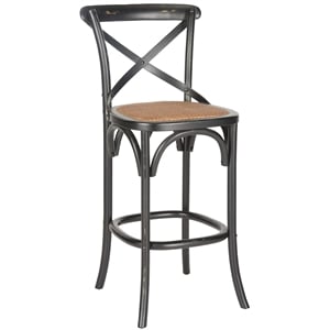 Safavieh Franklin Oak Wood Barstool in Hickory