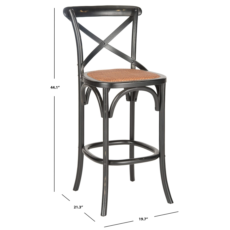 Safavieh Franklin Oak Wood Barstool in Hickory