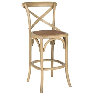 Safavieh Franklin Oak Wood Barstool in Weathered Oak