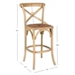 Safavieh Franklin Oak Wood Barstool in Weathered Oak