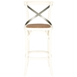 Safavieh Eleanor Oak Wood Barstool in Ivory