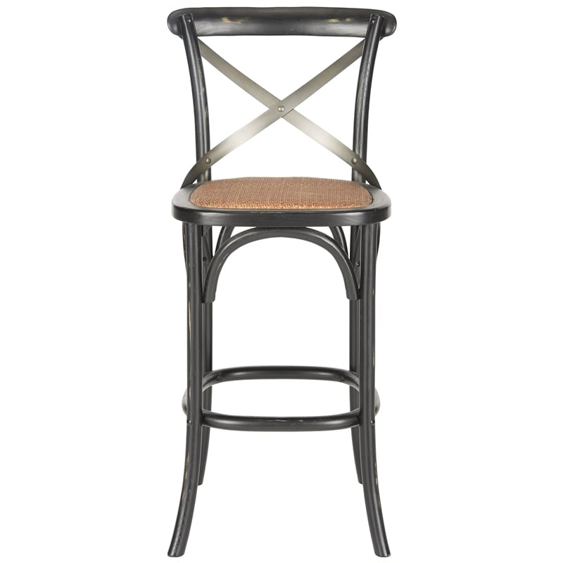 Safavieh Eleanor Oak Wood Barstool in Hickory