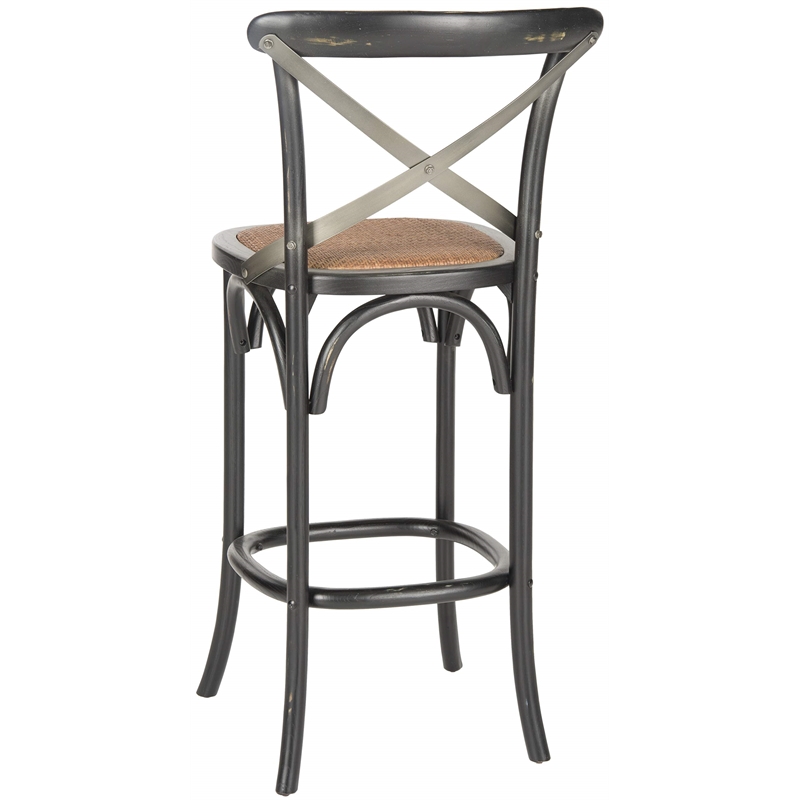 Safavieh Eleanor Oak Wood Barstool in Hickory