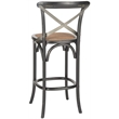 Safavieh Eleanor Oak Wood Barstool in Hickory
