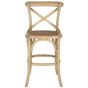 Safavieh Franklin Oak Wood 24&quot Counterstool in Ivory