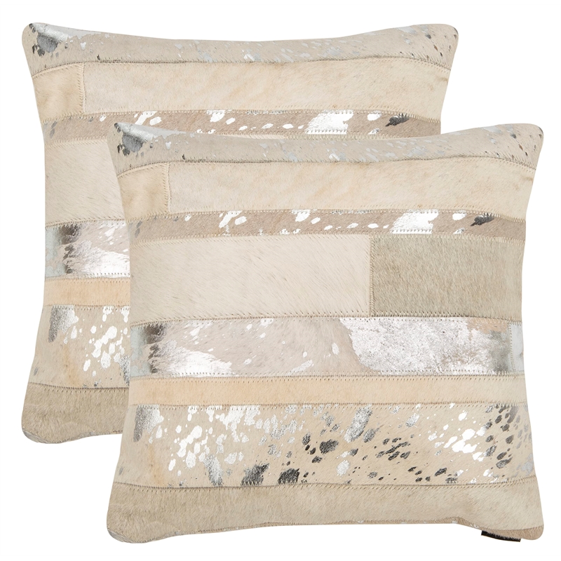 Safavieh Peyton 18-inch Decorative Pillows in Gold (Set of 2)