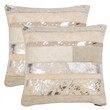 Safavieh Peyton 18-inch Decorative Pillows in Gold (Set of 2)