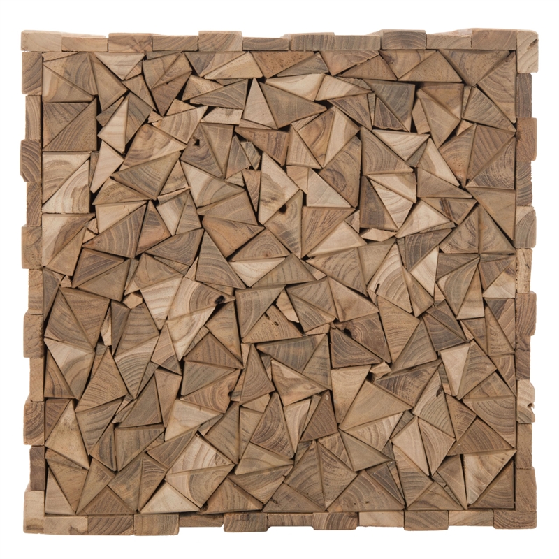 Safavieh Reese Teak Square End Table in Brown