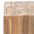 Safavieh Reese Teak Square End Table in Brown