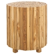 Safavieh Reese Teak Round End Table in Brown