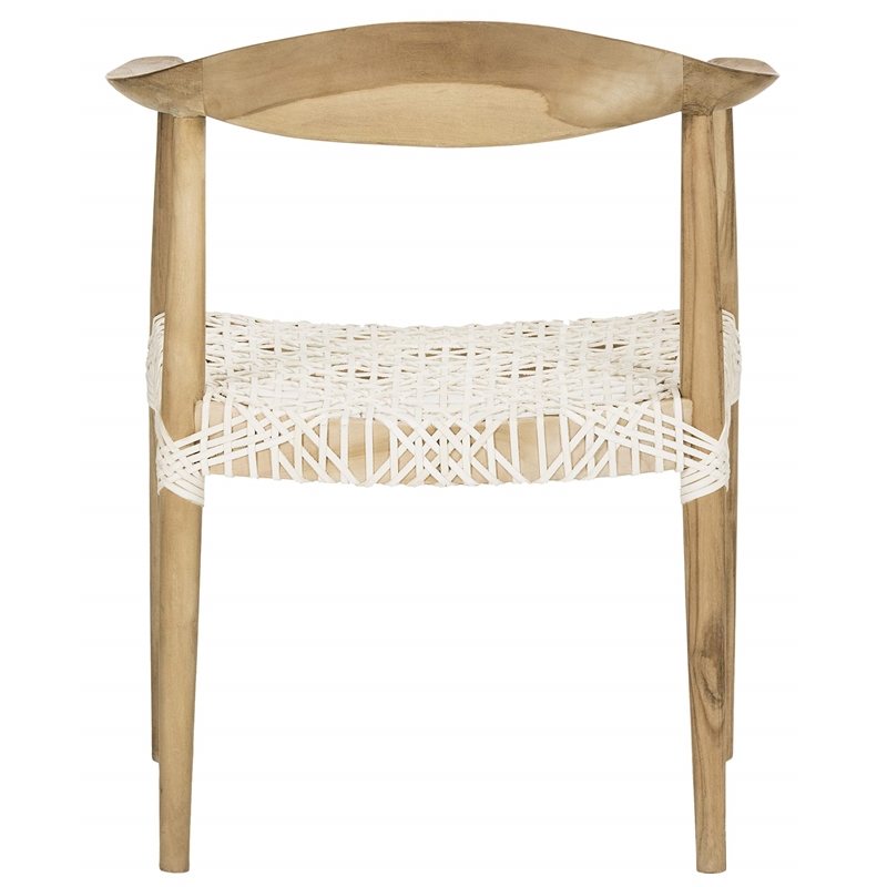 Safavieh Bentley Teak Arm Chair in Light Oak