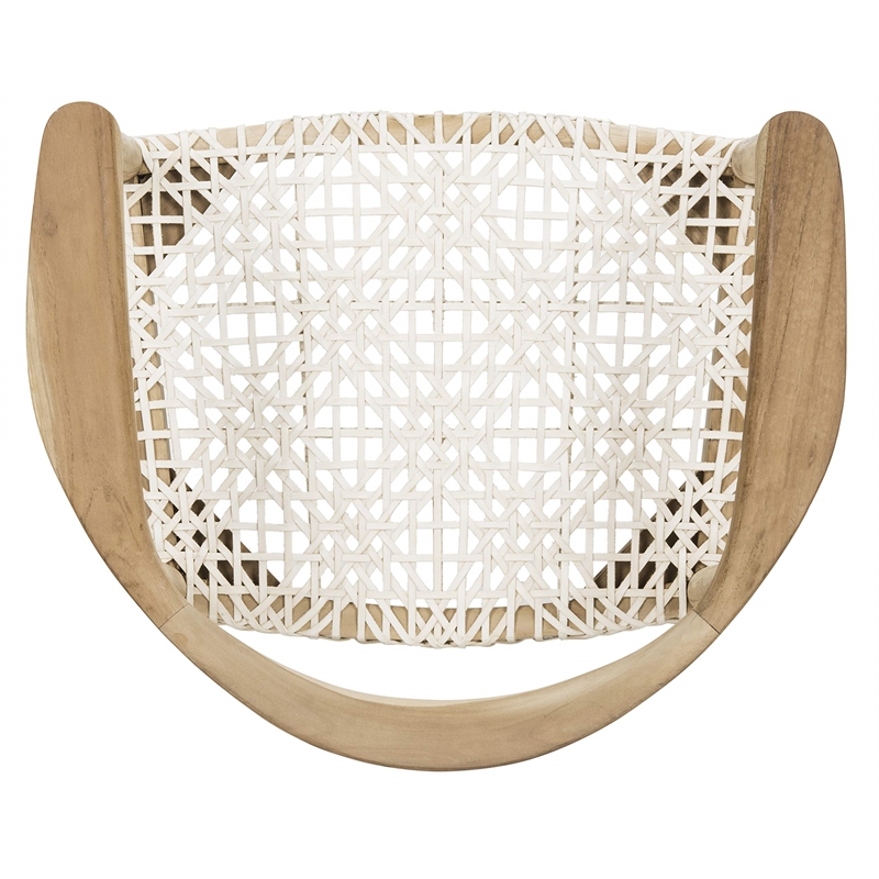 Safavieh Bentley Teak Arm Chair in Light Oak