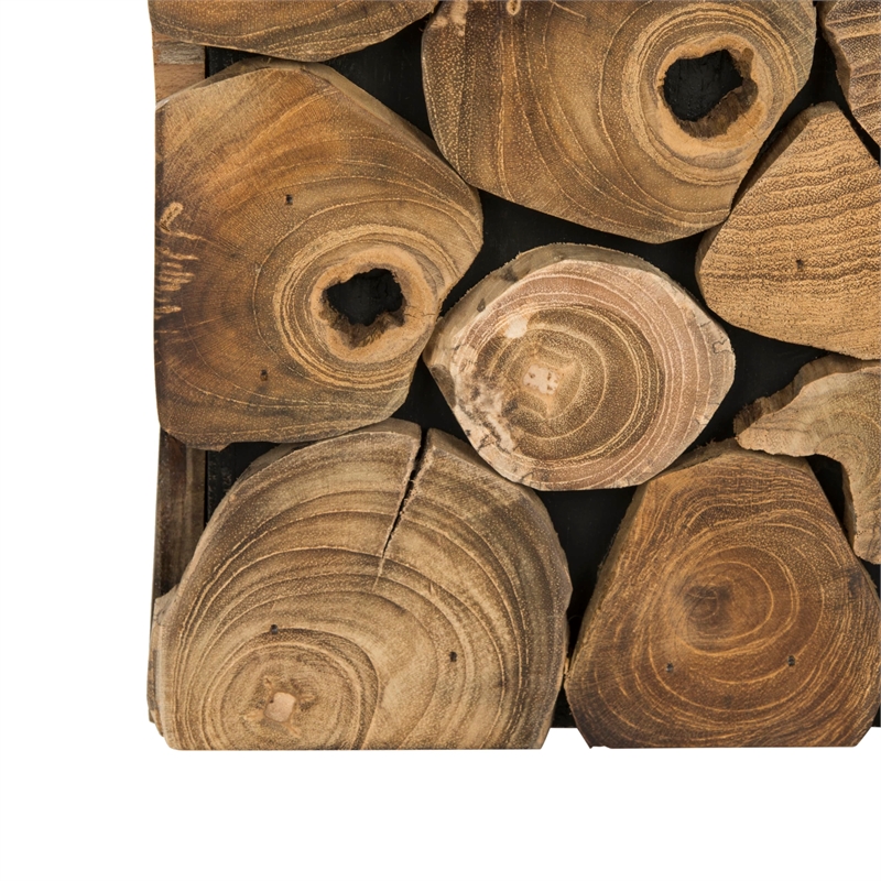 Safavieh Jarrett Teak Stool in Brown