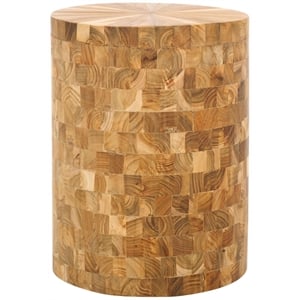 Safavieh Beckham Teak Stool in Brown