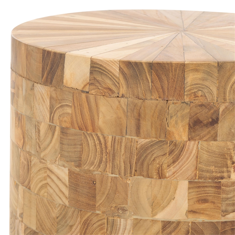 Safavieh Beckham Teak Stool in Brown