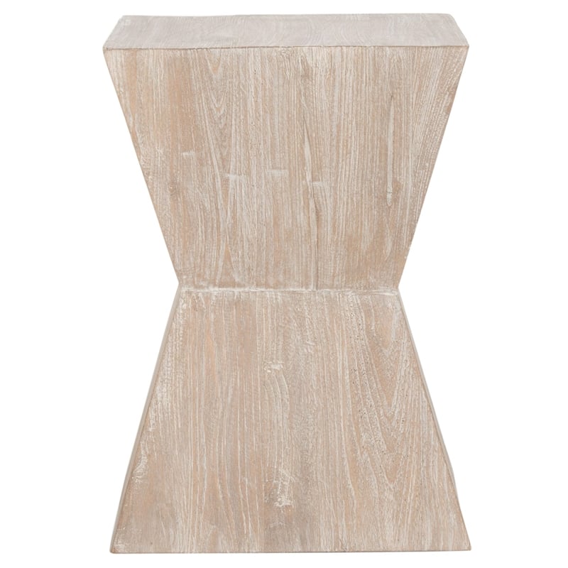 Safavieh Kole Sungkai Wood Side Table in Brown