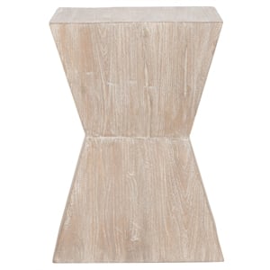Safavieh Kole Sungkai Wood Side Table in Brown