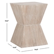 Safavieh Kole Sungkai Wood Side Table in Brown
