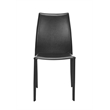 Safavieh Aidan Vinyl  Dining Chair in Black (Set of 2)