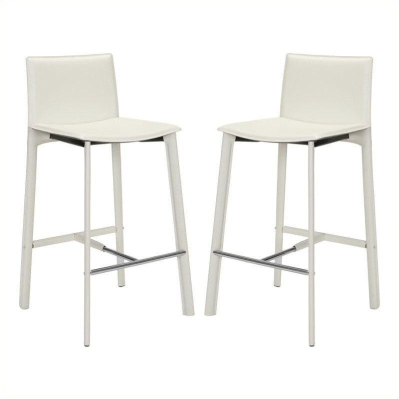 Safavieh Journey 30" Bar Stool in White (Set of 2)   FOX2004A SET2