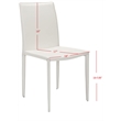 Safavieh Ken Iron and Leather Kd  Dining Chair in White (set of 2)