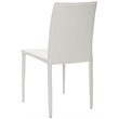 Safavieh Ken Iron and Leather Kd  Dining Chair in White (set of 2)