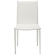 Safavieh Ken Iron and Leather Kd  Dining Chair in White (set of 2)