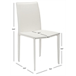 Safavieh Ken Iron and Leather Kd  Dining Chair in White (set of 2)