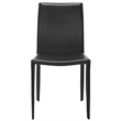 Safavieh Ken Iron and Leather Kd  Dining Chair in Black (set of 2)