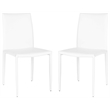 Safavieh Ken Iron and Leather Kd  Dining Chair in Red (set of 2)